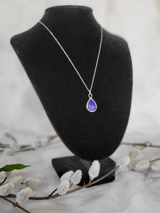 Lapis Drop Solitaire Pendant