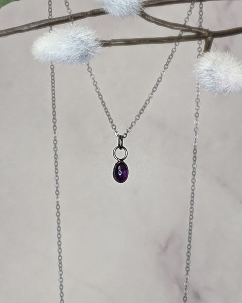 Amethyst Solitaire Pendant