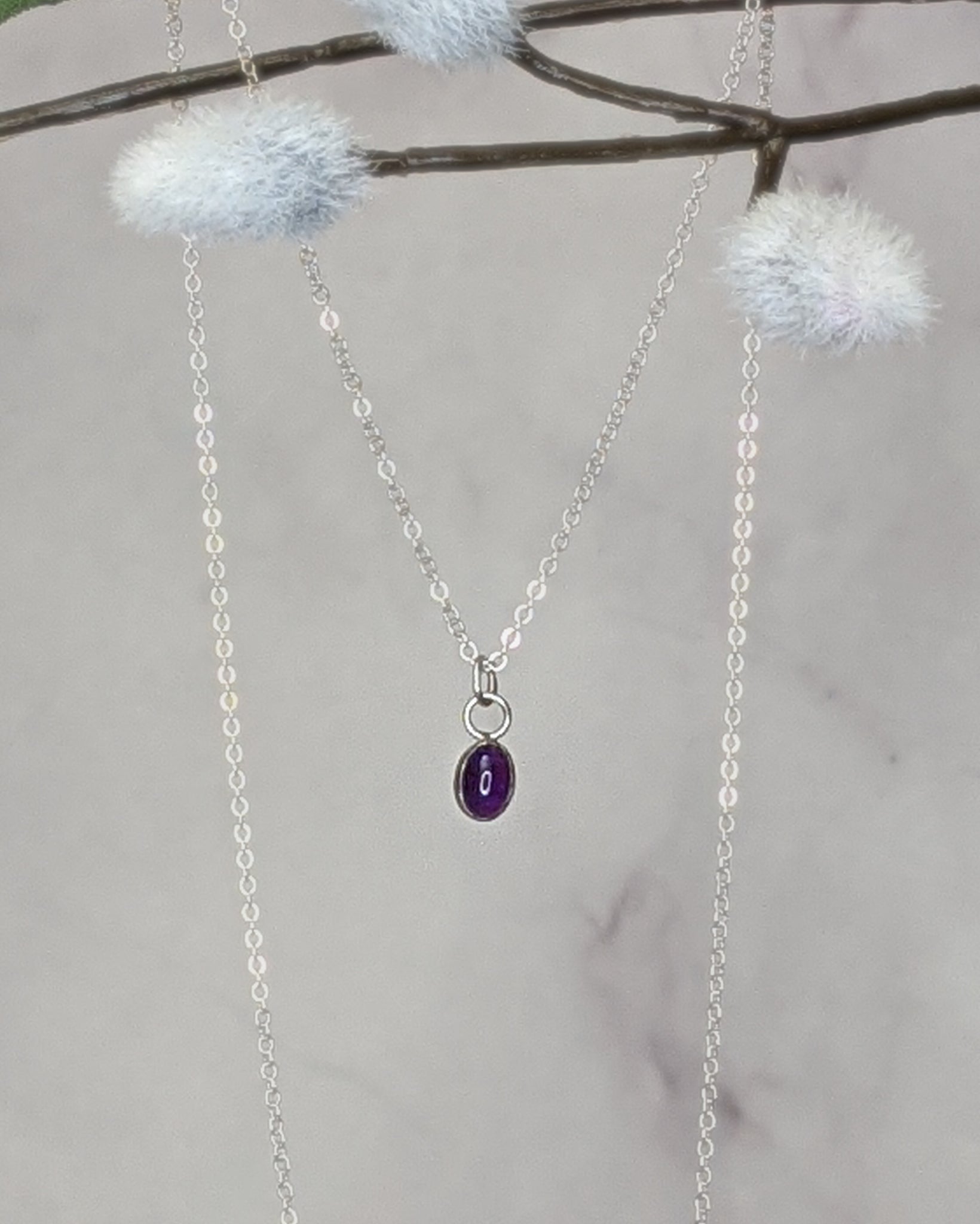 Amethyst Solitaire Pendant