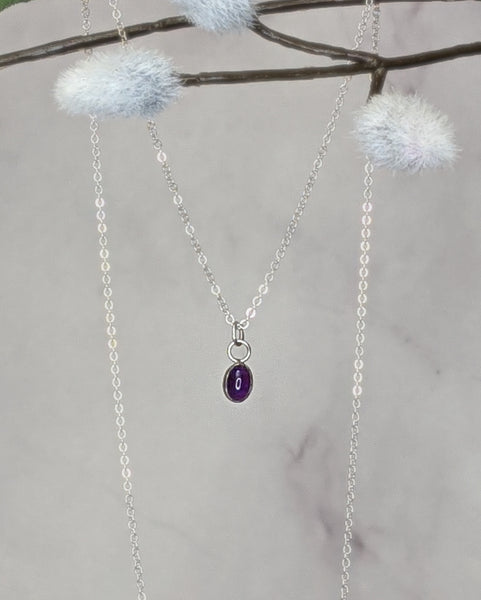Amethyst Solitaire Pendant