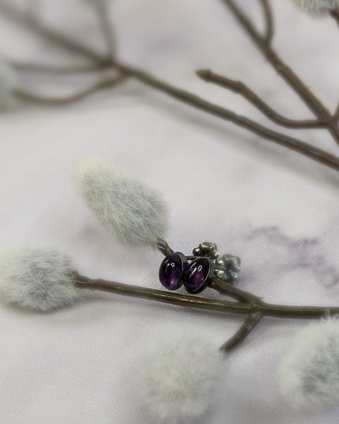 Amethyst Stud Earrings