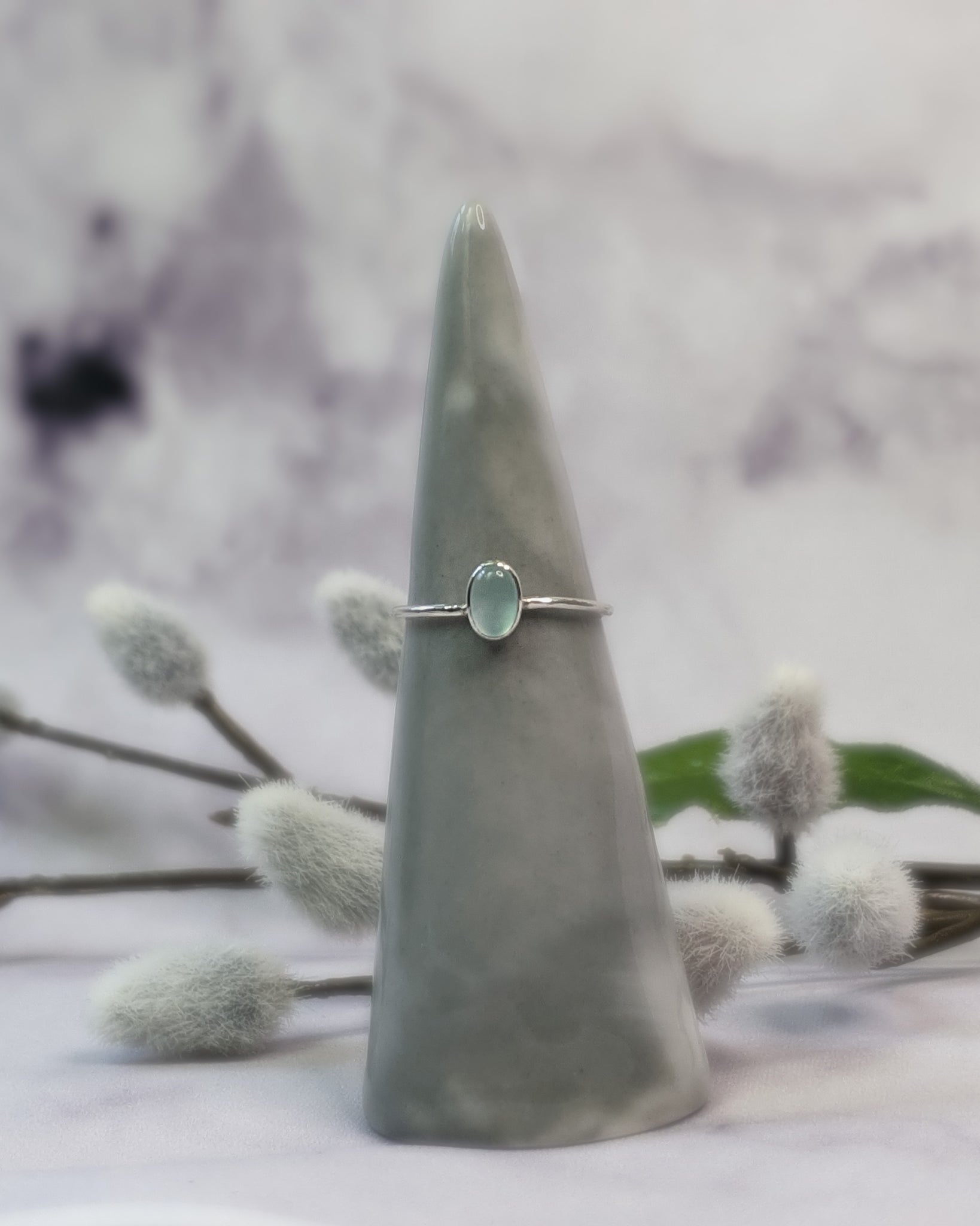 Chalcedony Stacker Rings