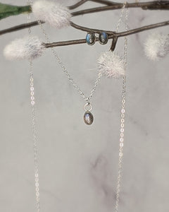 Labradorite Studs & Solitaire Set