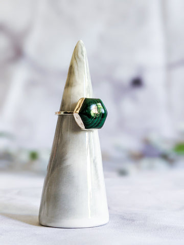 Malachite Hex Ring