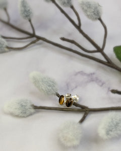 Tiger's Eye Stud Earrings